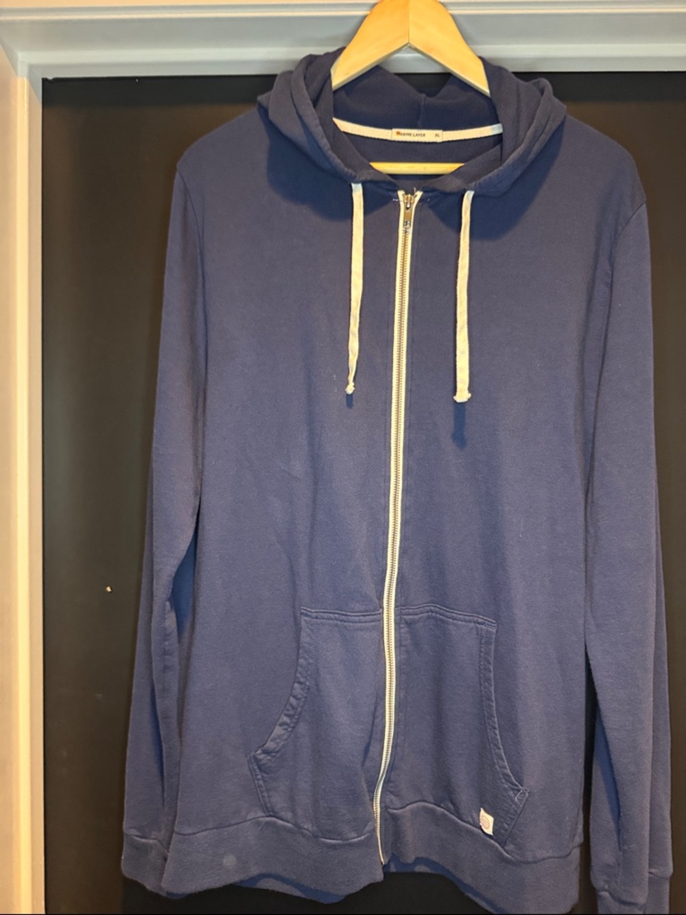 Marine Layer | Navy Zip-Up Hoodie with Navy Blue Sip-Up Hoodie | Mens XL | NWOT